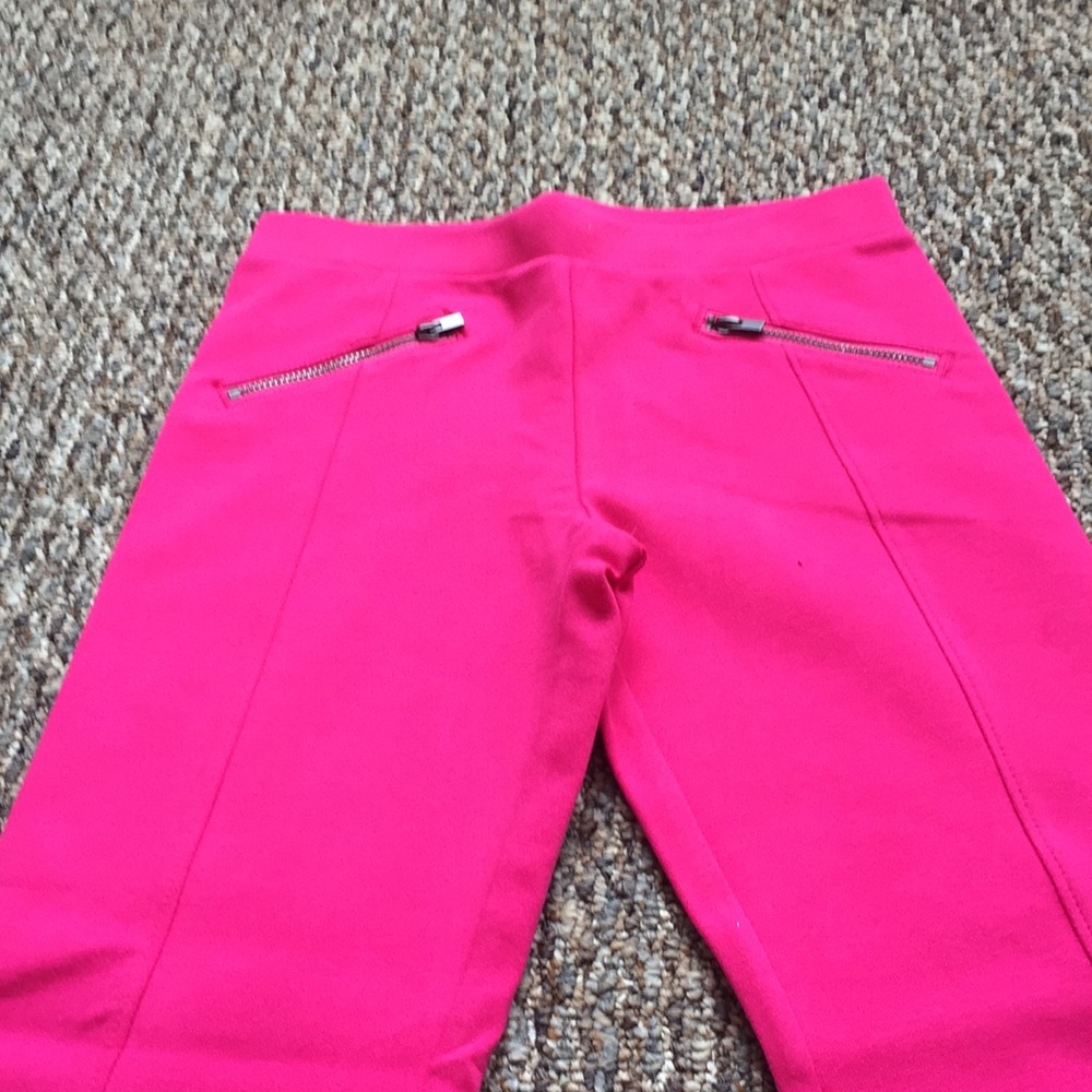 Pink pants stretch jeggings